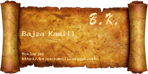 Bajza Kamill névjegykártya
